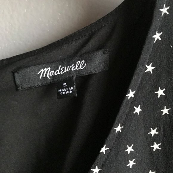 Madewell Silk Button-Back Dress in Star Scatter - Picture 2 of 7